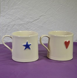 Heart and Star Mugs